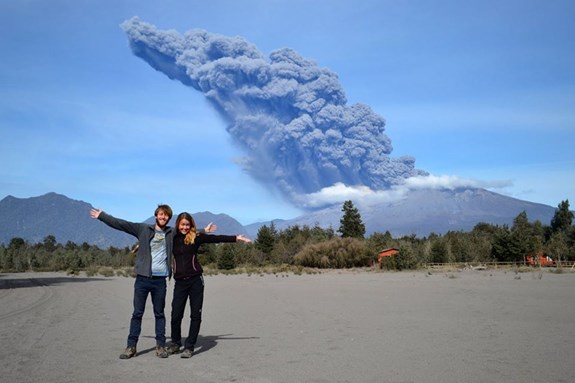 Erupce vulkánu Calbuco byla pro oba cestovatele jedním z nejsilnějších zážitků. | Foto: archiv Martina Habčáka a Jany Harušťákové