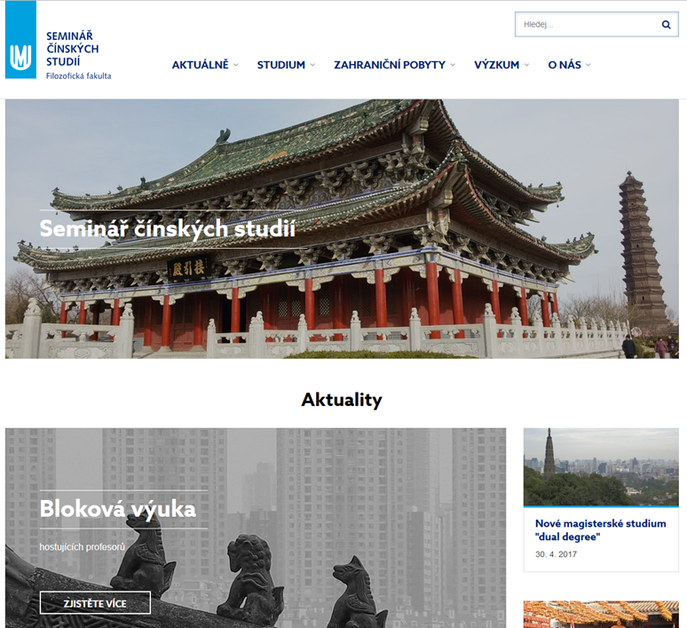 Nové webové stránky Semináře čínských studií