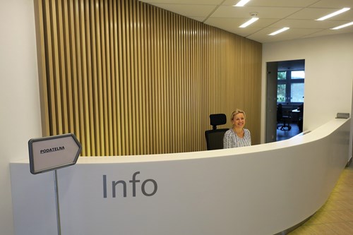 Filling Office at the entrance to the building