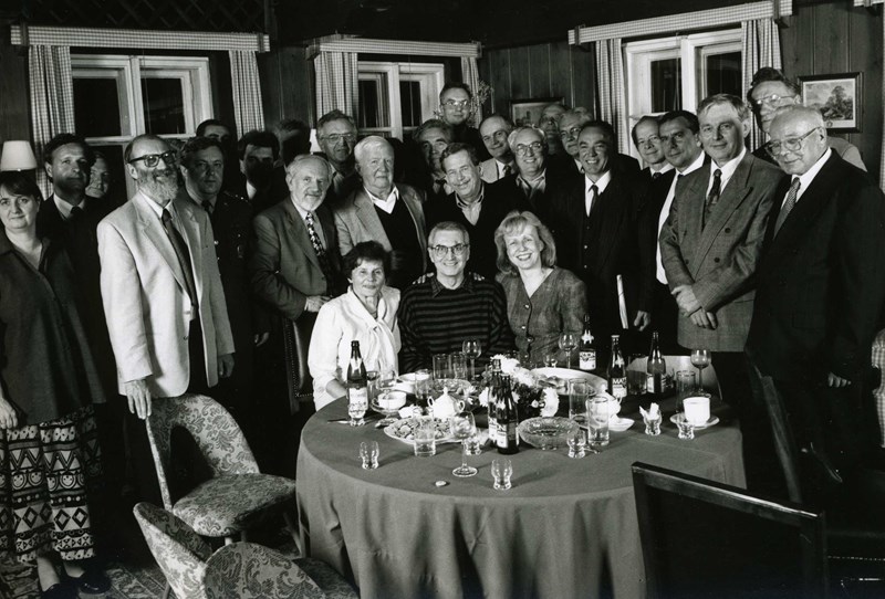 Setkání rektorů s prezidentem Václavem Havlem po 25. zasedání Pléna ČKR – Lány, Vila Amálie, 3. května 1996.