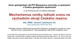 Mechanismus vzniku ložisek uranu na východním okraji Českého masivu