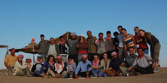 Excavation team in 2010, Tell Arbid, Syria