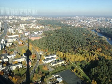 Pohled z vysílací věže ve Vilniusu. Foto: archiv autora