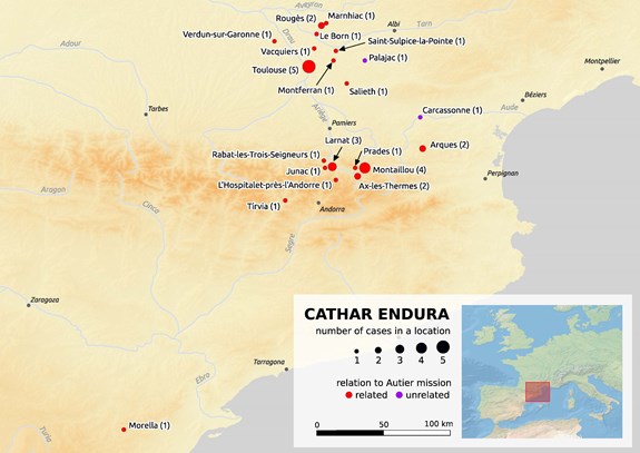 Map of Cathar endura (click to get it in PDF)
