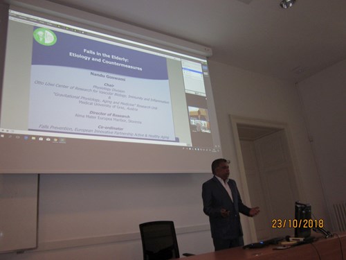 Assoz. Prof. Nandu Goswami, Rakousko, přednáška