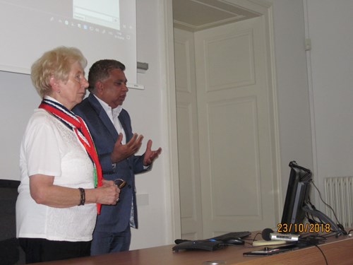 Prof. MUDr. Jarmila Siegelová, DrSc., Assoz. Prof. Nandu Goswami, Austria, discussion