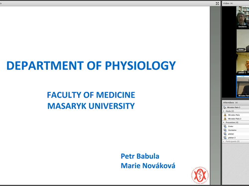 Doc. PharmDr. Petr Babula, Ph.D. and Prof. Marie Novákova, M.D. Ph.D., Masaryk University, presentation