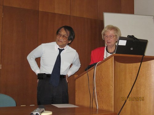 Diskuse k přednášce z Univerzity Graz, profesora Tomoyuki Yambe, Ph.D, MD a prof. MUDr. Jarmila Siegelová, DrSc.