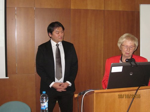 Discussion to the lecture Yusuke Inoue, Assistant Professor, Ph.D., Sendai, Japan, Professor MUDr. Jarmila Siegelová, DrSc.