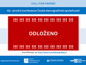Konference České demografické společnosti -&#160;ODLOŽENA