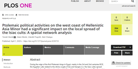 New paper about Ptolemaic political activities in PloS ONE