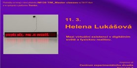 TIM Master Class -&#160;PŘEDNÁŠKA HELENY LUKÁŠOVÉ