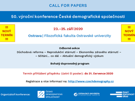 Konference České demografické společnosti: 23.-25. září 2020