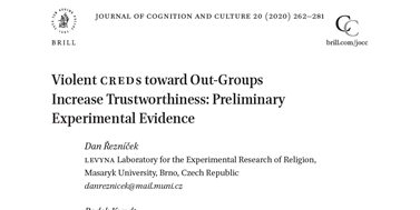 Intergroup violence and trustworthiness