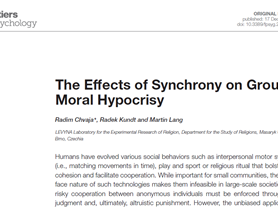 Synchrony and group moral hypocrisy
