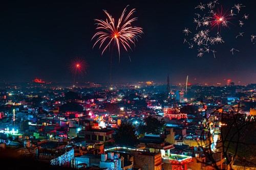 Slavnost světel díválí, Džódhpur, Rádžasthán