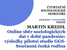 Seminář: Online sběr sociologických dat v&#160;době pandemie