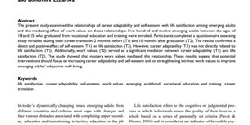 Exploring the Roles of Career Adaptability, Self-Esteem, and Work Values in Life Satisfaction Among Emerging Adults During their Career Transition