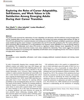 Exploring the Roles of Career Adaptability, Self-Esteem, and Work Values in Life Satisfaction Among Emerging Adults During their Career Transition
