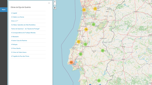 Litescape, projekt univerzity v Lisabonu, který mapuje literární díla. 