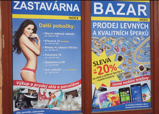Tato reklama společnosti INDEX ČECHY s. r. o. byla nominována v roce 2018 na anticenu Sexistické prasátečko. Zdroj: www.nesehnuti.cz