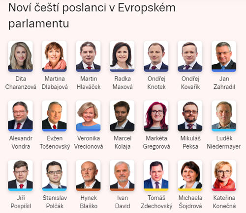 Europoslanci za ČR v období 2019-2024