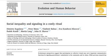 Ritual signaling and social hierarchy
