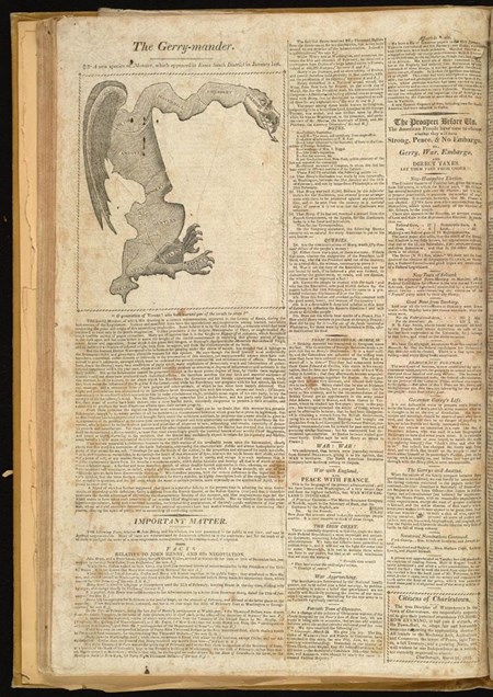 “The Gerrymander: a New Species of Monster” Boston Gazette, March 26, 1812, page 2, Library of Congress Newspaper, Serials and Government Publications Division.