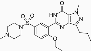 Chemická struktura sildenafilu