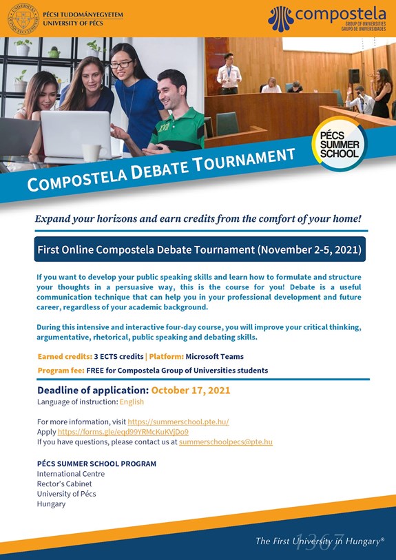 Compostela Debate Tournament Online 2021 Flyer (1)