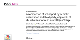 How to measure ritual attendance accurately?