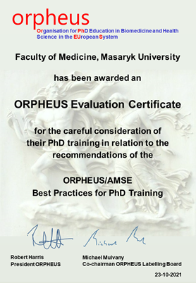 Orpheus certificate LF MU