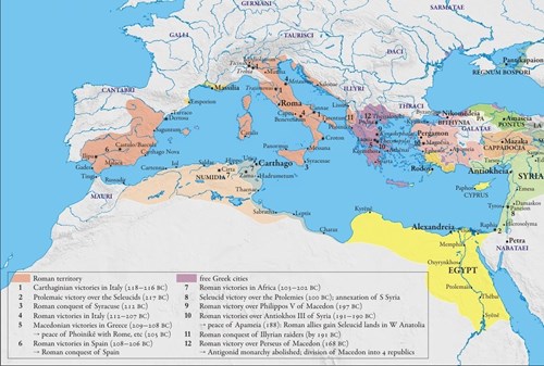 Římská republika v roce 168 př. n. l.