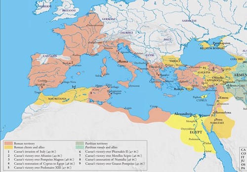 Římská republika v r. 44 př. n. l. (rok smrti Gaia Iulia Caesara)