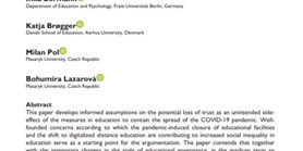 COVID-19 and its effects: On the risk of social inequality through digitalization and the loss of trust in three European education systems