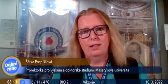 Dobré ráno z EXPO 2020 s prof. Šárkou Pospíšilovou