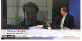 Jan Osička v&#160;kontinuálním vysílání TN LIVE k&#160;válce na Ukrajině