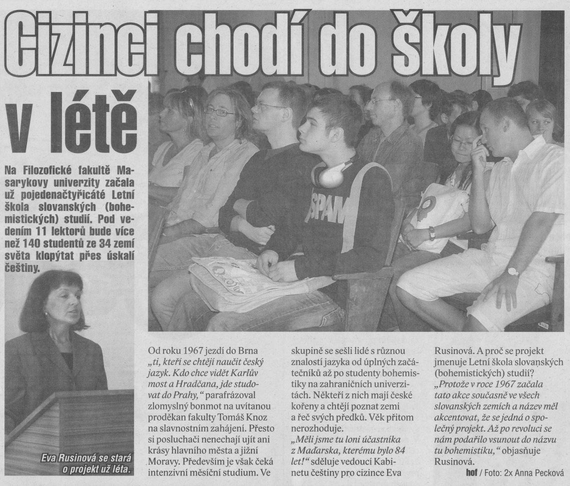 Brněnský týdeník, 31. 7. 2008