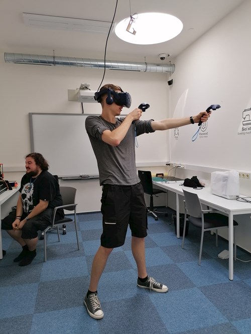 Virtual archery in Makerspace