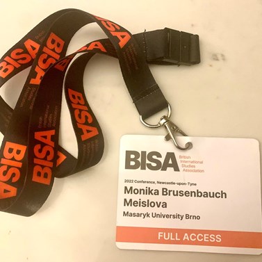 Monika Brusenbauch Meislová presented her research in a&#160;conference organized by BISA in Newcastle, UK