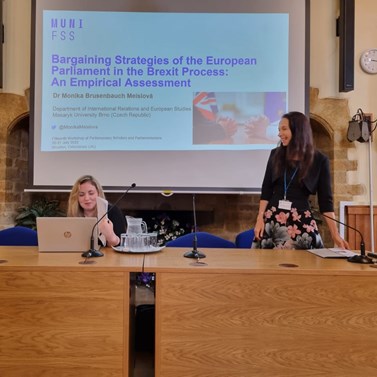 Monika Brusenbauch Meislová at the conference "15th Wroxton Workshop of Parliamentary Scholars and Parliamentarians"
