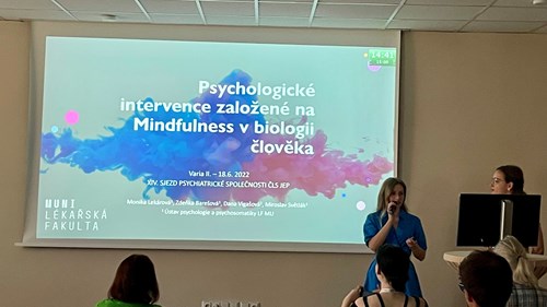 Přednáška našich doktorandek na XIV. Sjezdu psychiatrické společnosti ČLS JEP v Mikulově (červen 2022)
