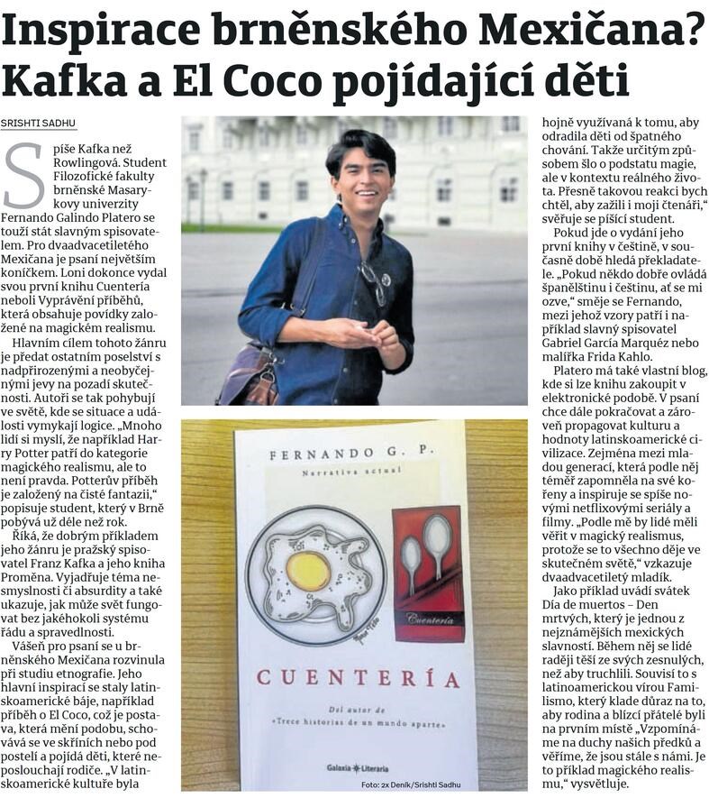 Inspirace pro píšícího brněnského Mexičana? Kafka a El Coco pojídající děti