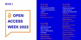 Open Access week 2022 přinese tři zajímavé online semináře
