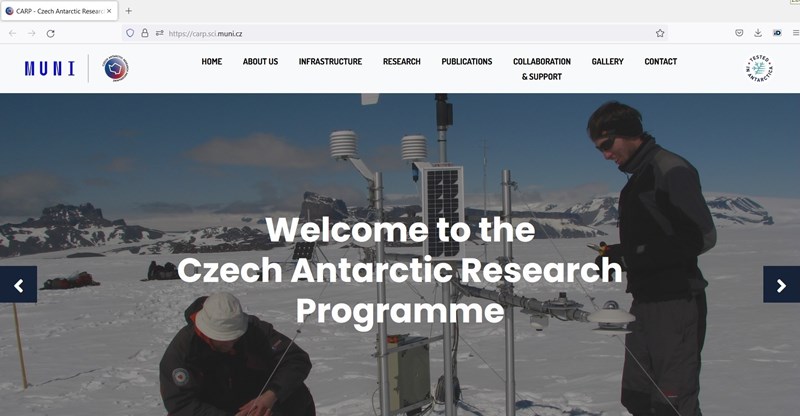 Czech Antarctic Research Programme - web