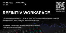 Refinitiv Workspace for Students: přímá cesta k&#160;finančním datům nově na ECON MUNI