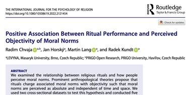 Rituals and moral norm objectivization