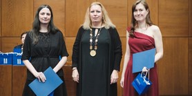 Marie Bedrošová received the award for excellence in doctoral studies