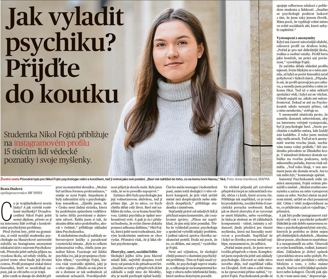 Jak vyladit psychiku? Přijďte do koutku