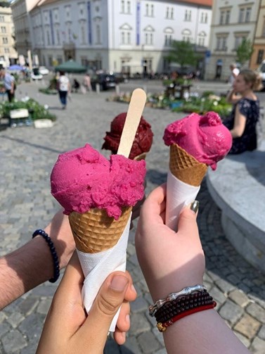 Delicious ice cream is definitely one of the reasons why I love Brno!